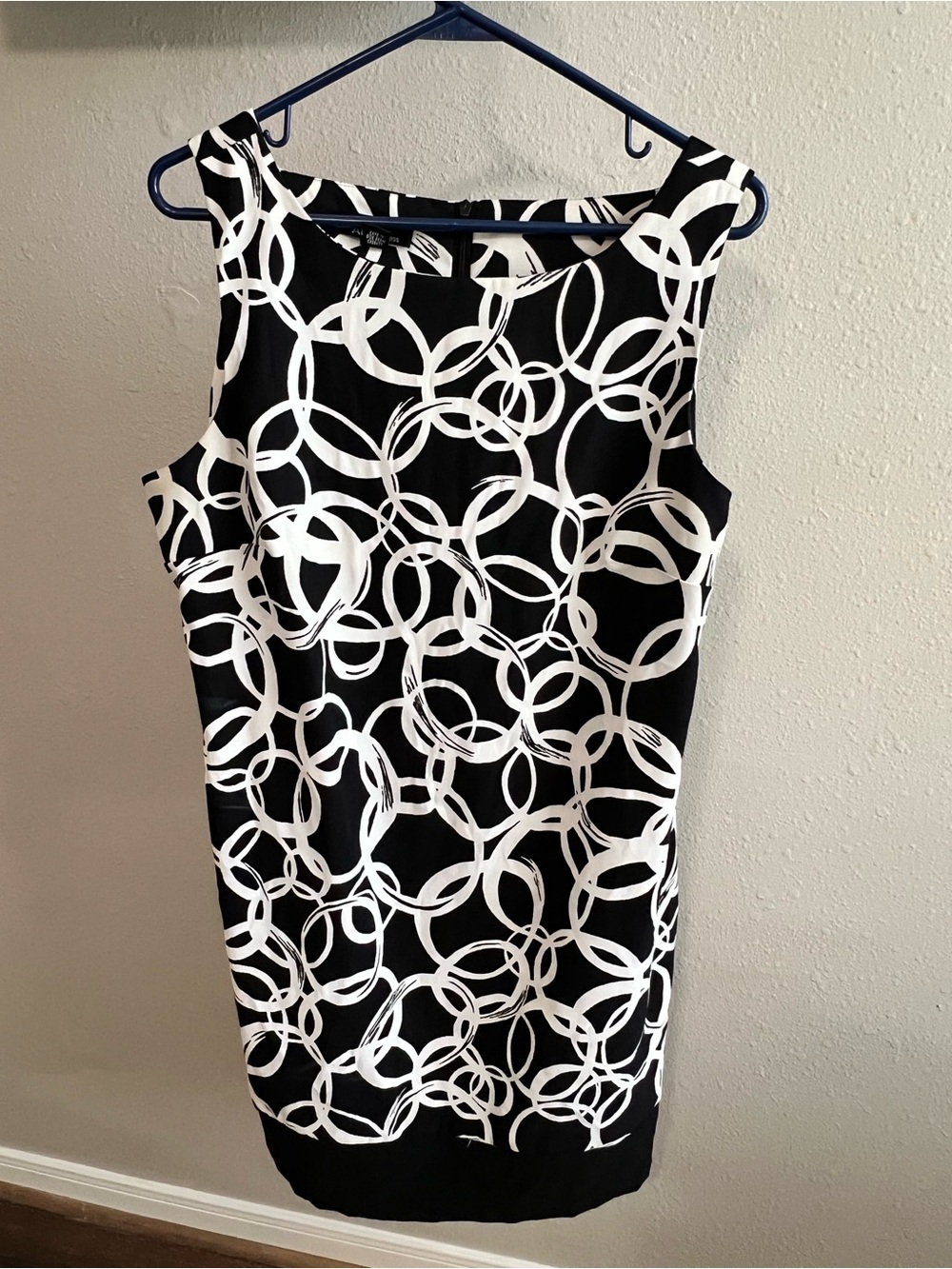 ALYX Black White Geometric Print Sheath Dress Size 16 Career Office